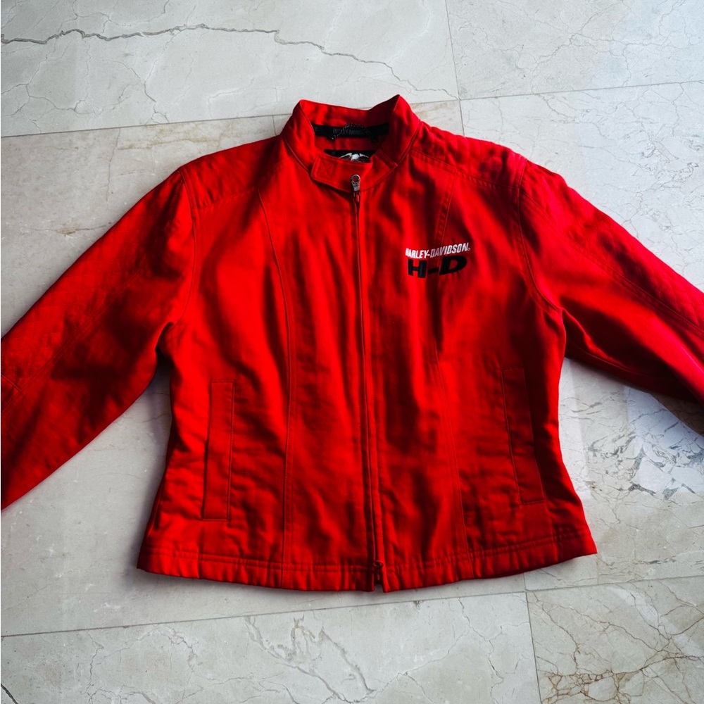 Harley-Davidson Women's Vibrant Red Bomber Jacket